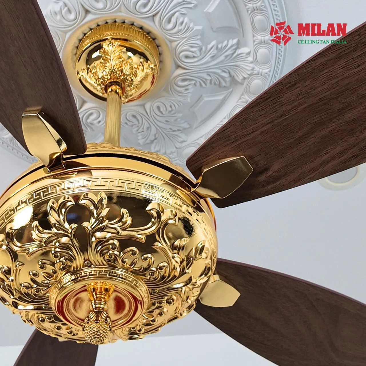 Không gian lắp đặt quạt trần 5 cánh mạ vàng FY966 KĐ